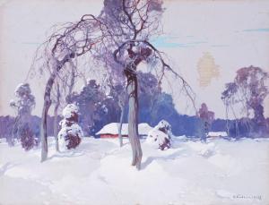 KOLESNIKOV Sergej Michaijlovic 1889-1952,Schneelandschaft,Beurret Bailly Widmer Auctions 2024-03-20