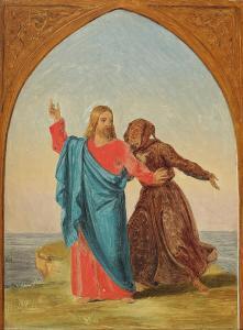 KOLLE Claus Anton 1827-1872,The Temptation of Christ by the Devil,Bruun Rasmussen DK 2023-02-20