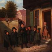 KOLLER E,Boys choir sing for a shoemaker,1843,Bruun Rasmussen DK 2011-12-12