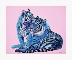KOLLER Helmut 1954,Two Tigers in Pink,Sotheby's GB 2023-02-28