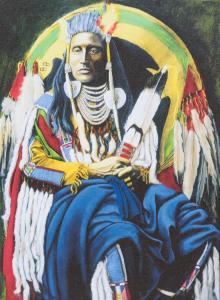 KOLLER Helmut 1954,Young Navajo and Medicine Crow,2015,Hindman US 2018-10-04