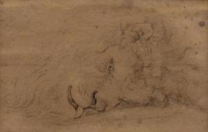 KOLLER Rudolf Johann 1828-1905,Study of a lion head,Galerie Koller CH 2016-09-23