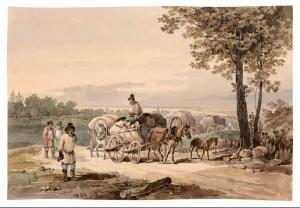 KOLLMANN Karl Ivanovitch 1788-1846,Le convoi,1836,Artcurial | Briest - Poulain - F. Tajan 2022-09-27