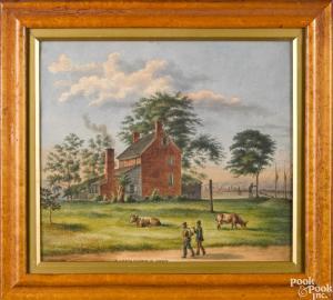 KOLLNER Augustus 1813-1906,two Camden New Jersey scenes,1880,Pook & Pook US 2020-10-09