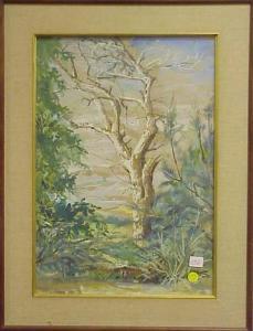 KOLLORSZ Richard 1900-1983,Landscape of dead tree in forest,1936,Winter Associates US 2009-12-07