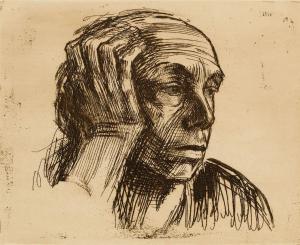 KOLLWITZ Käthe 1867-1945,Self Portrait,Barridoff Auctions US 2024-04-13