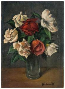 KOLNIK Artur 1890-1971,Róże w wazonie,Sopocki Dom Aukcjny PL 2023-05-17