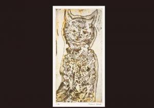 KOMAI Tetsuro 1920-1976,Cat like a human,1961,Mainichi Auction JP 2009-07-25