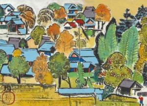 KOMATSU Hitoshi 1902-1989,Landscape of autumn,Mainichi Auction JP 2023-09-07