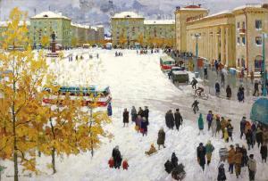 KOMISSAROV Ivan Eremeevitch 1928-2009,Winter in Samara,1963,Heritage US 2008-11-14