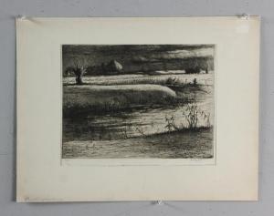 KOMJATI Julius 1894-1958,Atmospheric Landscape,Kaminski & Co. US 2020-08-23