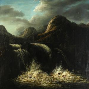 KOMTESSE REVENTLOW Louise Sibylla,A Norwegian mountain landscape,1820,Bruun Rasmussen 2014-03-24