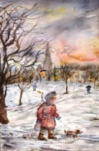 KONDRACKI Henry 1953,Winter Walk in the Meadows,Shapes Auctioneers & Valuers GB 2013-06-01