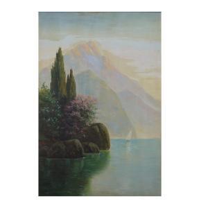 KONDRATENKO Gavriil Pavlovic 1854-1924,Lake Lugano,Kodner Galleries US 2021-03-31