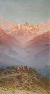 KONDRATENKO Gavriil Pavlovic,View of the Mountains of the Caucasus,1892,Shapiro Auctions 2023-10-21