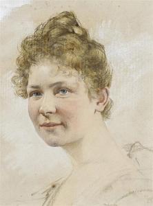 KONER MAX 1854-1900,Portrait of Elisabeth Charlotte Emma Meyer (née Haeckel),Van Ham DE 2017-05-19