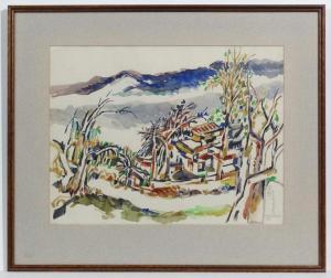 KONG Wong Pui 1974,Landscape with buildings,Dickins GB 2018-02-02