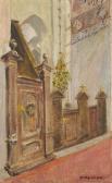 KONGSMAR Albert 1900-1900,Intérieur d'église,Dogny Auction CH 2015-03-17