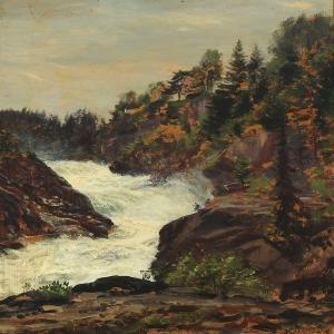 KONGSRUD Anders 1866-1938,Landscape with a streaming river,Bruun Rasmussen DK 2015-01-26