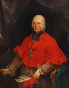 KONIG Franz Xaver 1711-1782,Portrait of a Cardinal standing half-length in rob,Rosebery's 2018-03-21