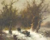 KONIG Gunther 1926-2006,Winter landscape with two wild boars,Galerie Koller CH 2010-09-13