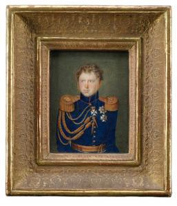 KONIG Wilhelm I 1800,Halbportrait in blauer Uniform,Nagel DE 2017-06-29