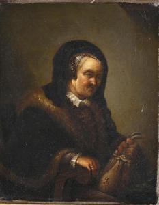 KONINCK Philips 1619-1688,Portrait de femme âgée assise,Rossini FR 2023-11-23