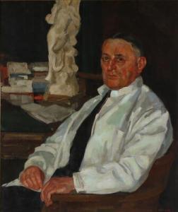 KONING Roeland 1898-1985,Portrait of a gentleman sitting at his desk,Bruun Rasmussen DK 2018-01-29
