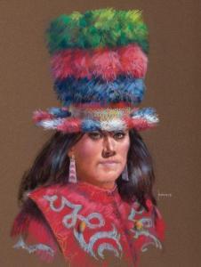 KONIS BEN 1924-2006,Osage Wedding Hat,Heritage US 2012-11-10