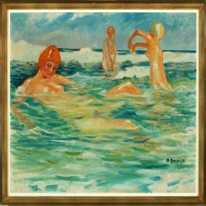 KONOPACKI Martin 1891-1946,Bathing nudes on thebeach,Bruun Rasmussen DK 2010-05-17