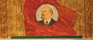 KONOVALOV Viktor Andreevic 1912-1995,Profilo di Lenin su fondo dorato,Cambi IT 2010-12-15