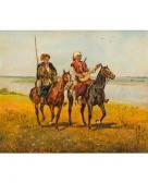 KONSTANTIN KONSTANTINOVICH CHEBOTAREV 1882-1974,Cossacks on Horseback,Shapiro Auctions US 2017-10-18