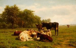 KOOIMAN Willem 1892,Kühe in Landschaft,Zofingen CH 2022-11-26
