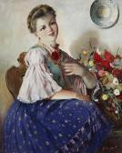 KOOZEGBY 1900-1900,A young woman with a bouquet of flowers,Bonhams GB 2010-07-18