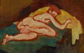 KOPEL Harold 1915-1955,nude woman on a bed and woodland scene,Burstow and Hewett GB 2007-05-02