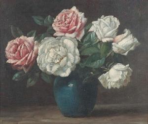 KOPS Franz 1846-1896,Still life of roses in a Chinese jar,1920,Bonhams GB 2009-03-18