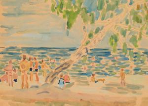 KOPYSTYNSKI Stanislaw 1893-1969,Beach on the Baltic Sea,Desa Unicum PL 2023-07-25