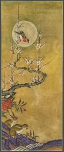 KOREAN SCHOOL,two hares gathered beneath flowering branches and ,Chait US 2018-03-25