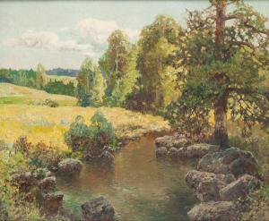 KORECKI Wiktor 1890-1980,Landscape with a stream,Desa Unicum PL 2024-04-16
