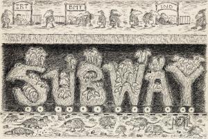 KOREN Edward B 1935,Up and Down,Swann Galleries US 2017-12-14