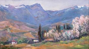 KORINE Alexei Michailovich 1865-1923,Mountain Landscape,Shapiro Auctions US 2013-02-16