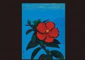 KORIYAMA Saburo,Hibiscus,1975,Mainichi Auction JP 2010-01-09