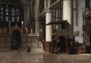 KORNBECK Peter,Parti i Kirken Santa Maria ai Frari i Venedig,1885,Bruun Rasmussen 2024-01-22