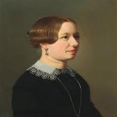 KORNERUP Jacob 1825-1913,Portrait of a woman,1858,Bruun Rasmussen DK 2015-11-09