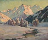 KORNHAS Walter,Winterliche Landschaft bei St. Moritz,1917,Galerie Widmer Auktionen 2017-04-07