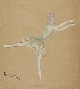 KOROVIN Konstantin Alexandrovitch 1861-1939,COSTUME DESIGN FOR ANNA PAVLOVA AS THE CHRYSA,Sotheby's 2017-06-06