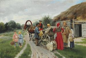 KOROVIN PETR 1857-1919,In the Village,Bruun Rasmussen DK 2018-11-30