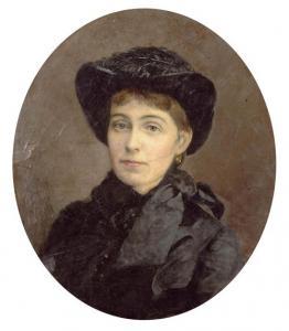KORSUCHIN ALEXEJ IWANOWITSCH 1835-1894,Portrait of a lady,1883,Galerie Koller CH 2007-03-20