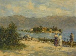 KORTENGRABER HANS,Blick auf die Isola Bella im Lago Maggiore von der,1953,Zeller 2007-12-06