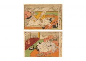 KORYUSAI Isoda 1735-1790,SHUNGA PRINTS (2 pictures set),Ise Art JP 2024-02-24